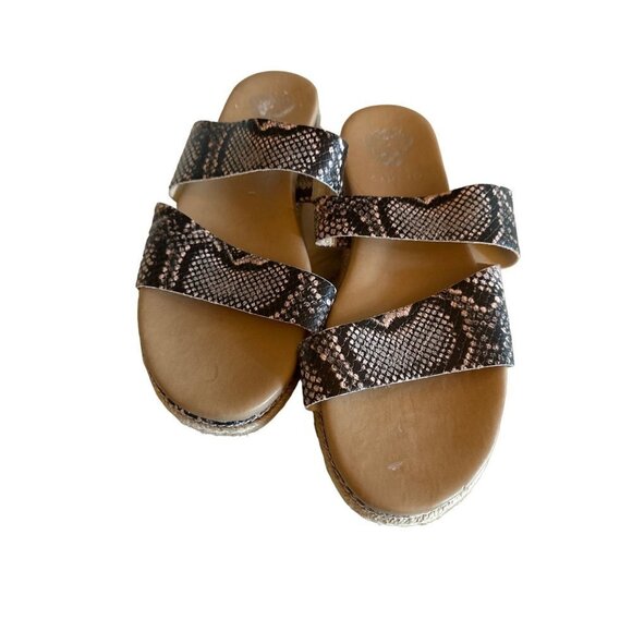Vince Camuto Rynnah Faux Snake Platform Slides Size 9.5 - Picture 1 of 7